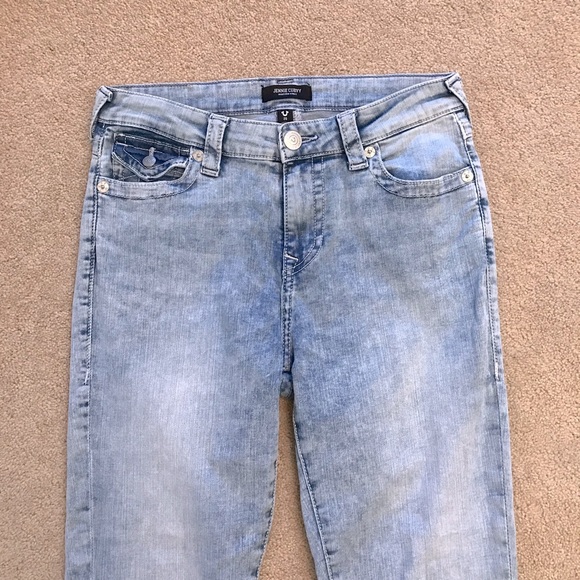 True Religion Denim Blue Jeans Women Size 6 Waist 28 Jennie Curvy Mid Rise Capri - Picture 2 of 14